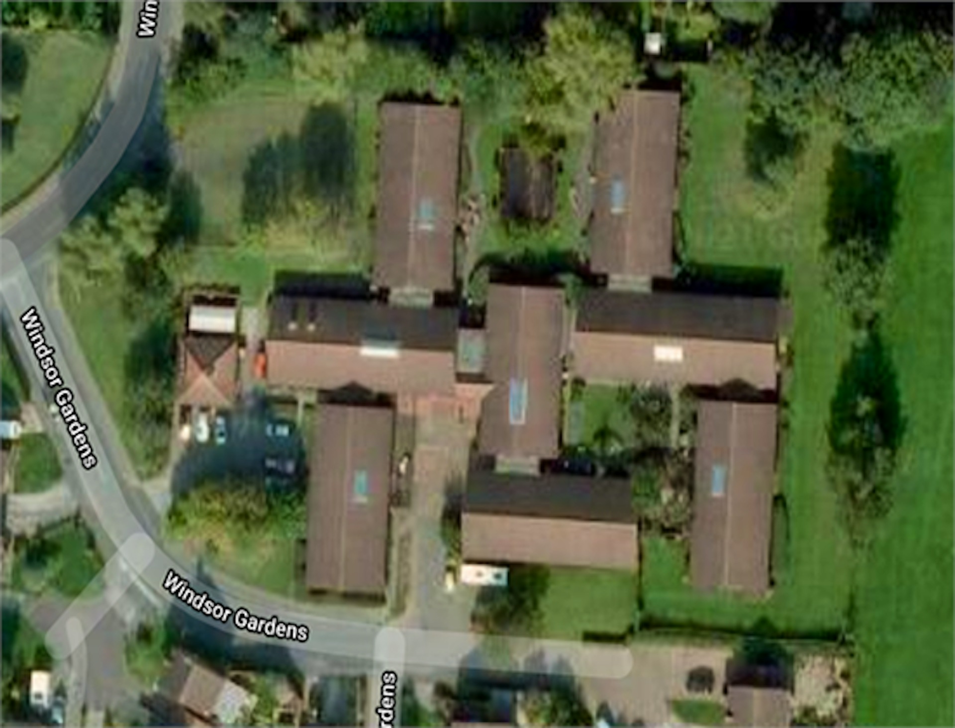 James Hince court aerial view gallery