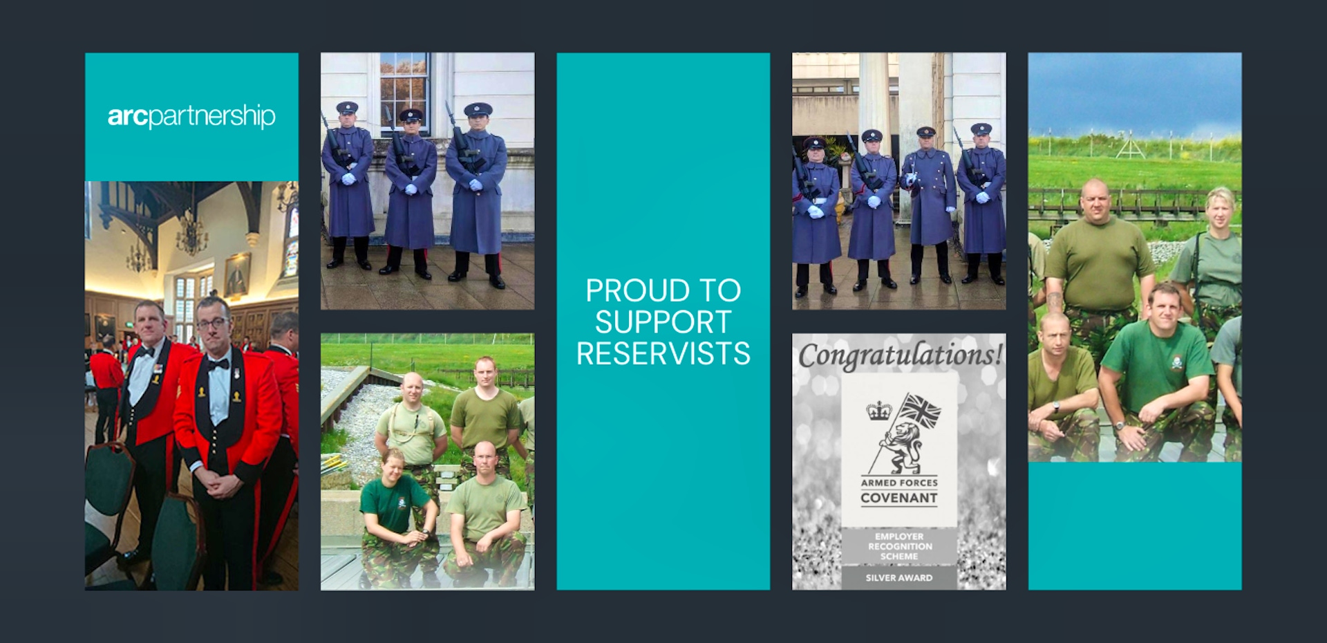 Image collage of members in the armed forces