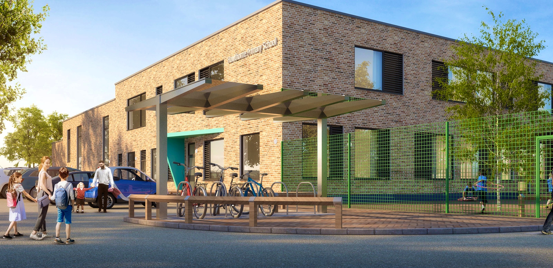 CGI of a primary school building